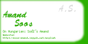 amand soos business card